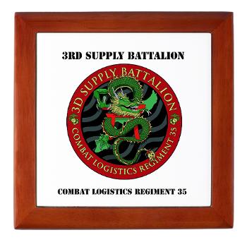3SB - M01 - 03 - 3rd Supply Battalion with Text - Keepsake Box